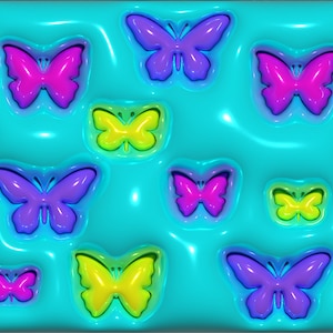 3D Puff Butterfly Sublimation Download
