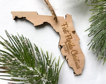 Första julen i Florida — personlig julgransprydnad