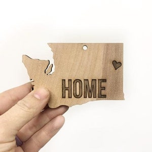 FIRST CHRISTMAS in Our New Home Ornament Washington Engraved Birch Wood ...