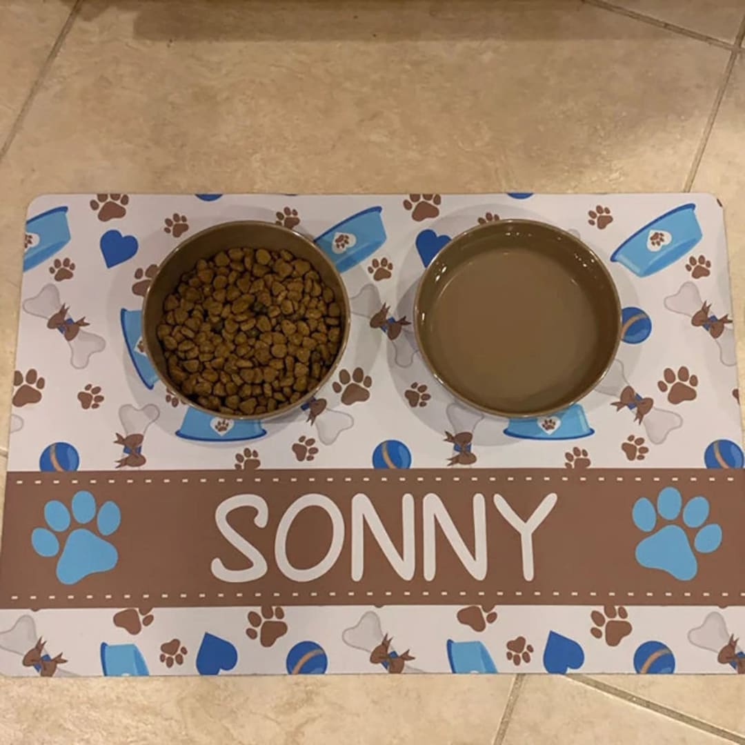 Custom Pet Food Mat, Custom Dog Placemats, Custom Cat Placemat, Personalized Pet Placemat ...