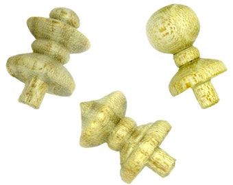 Wood Finials Dollhouse Miniature 1:12 - 12 item, Craft Wooden Furniture Small Wood Cap Newel small