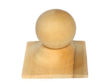 Staircase Cap 3 or 4 in, Finial Newel Post Wooden Furniture, cap wood turning oak or alder Unfinished Custom Baluster