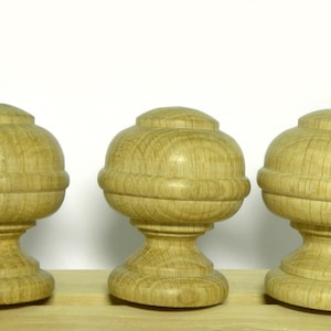 Curtain Rod Finials Unfinished 2 item, Stairs finials, Post, Bed Wood Furniture, make custom sizes