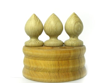 Finial 3 item, Wood Finials Post, Custom made, restoration hardware furniture, Craft Wooden Cap Newel Post, decorative toppers, unfinished