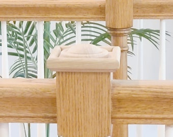 Custom Newel Post Cap - Artisan-Made Staircase Finial, Bespoke Baluster Topper  Staircase Cap, Wood Finial, newel post finial