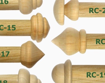 Curtain Rod caps 28 mm 1 1/8 in, 25 mm 1 in 19 mm 3/4 inch end cap, curtain accessories, pole wood caps, end caps, wood finial, custom sizes