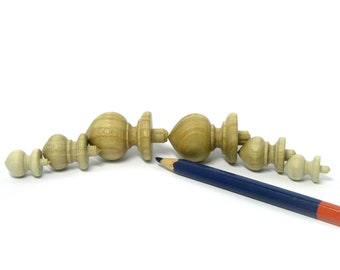 Wood Finials Dollhouse 1:6 very Custom-made, small 1 12 Craft Wooden Furniture Miniature Small Wood Cap Newel small 3 item