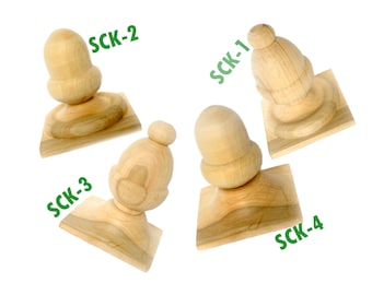 Finial Square Wooden Staircase Cap 3 or 4 inche, Finial Newel Post, Craft Wooden Newel Furniture, wooden lid wood turning Unfinished, custom