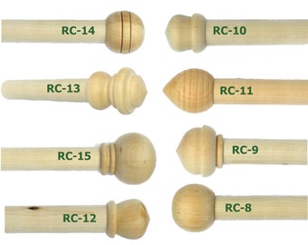 Curtain Rod caps, wood finial, end cap, curtain accessories, pole wood caps, end caps, custom sizes, 28mm, 25mm, 19 mm, 3/4 inch, 1 in