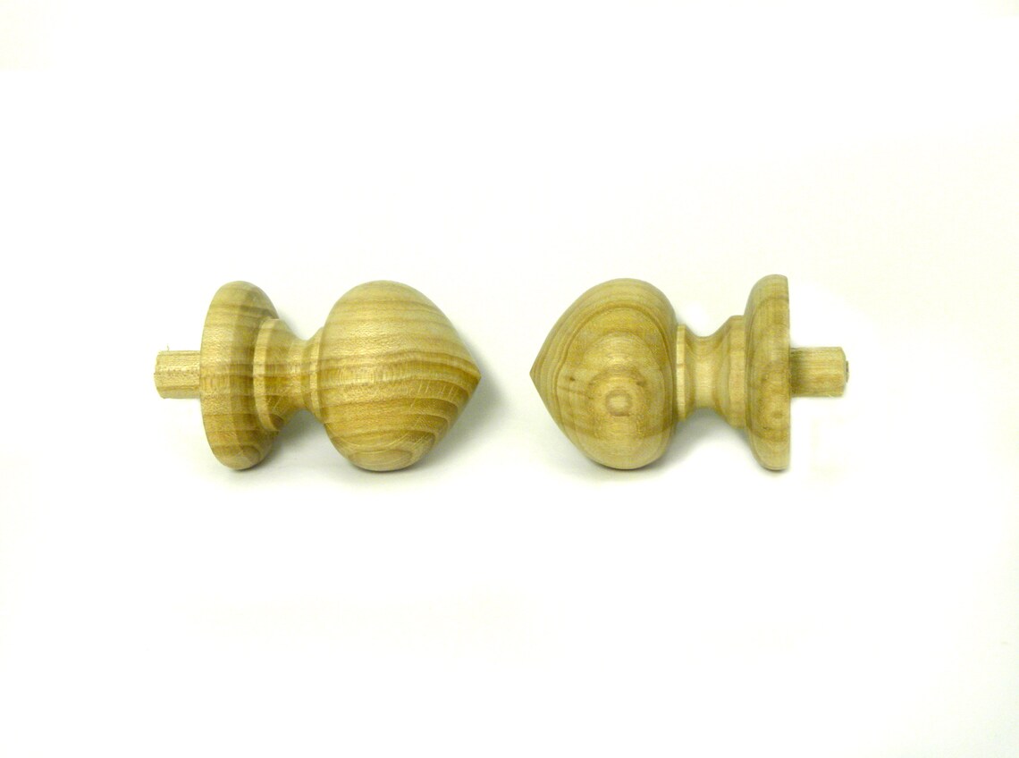 Finials 3 Item Wood Finial Post Craft Wooden Furniture Cap Etsy