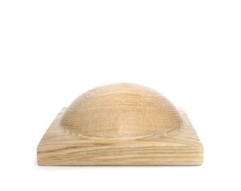Oak Newel Сap Wood,  Staircase Finial, Custom Wood Turning Newel Post Cap (140x140mm)