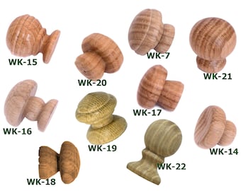 Schubladenknöpfe, 4 Holzschrankbeschläge, Holzschrankgriff, Knäufe, runde Möbelbeschläge Griffe Schranktür