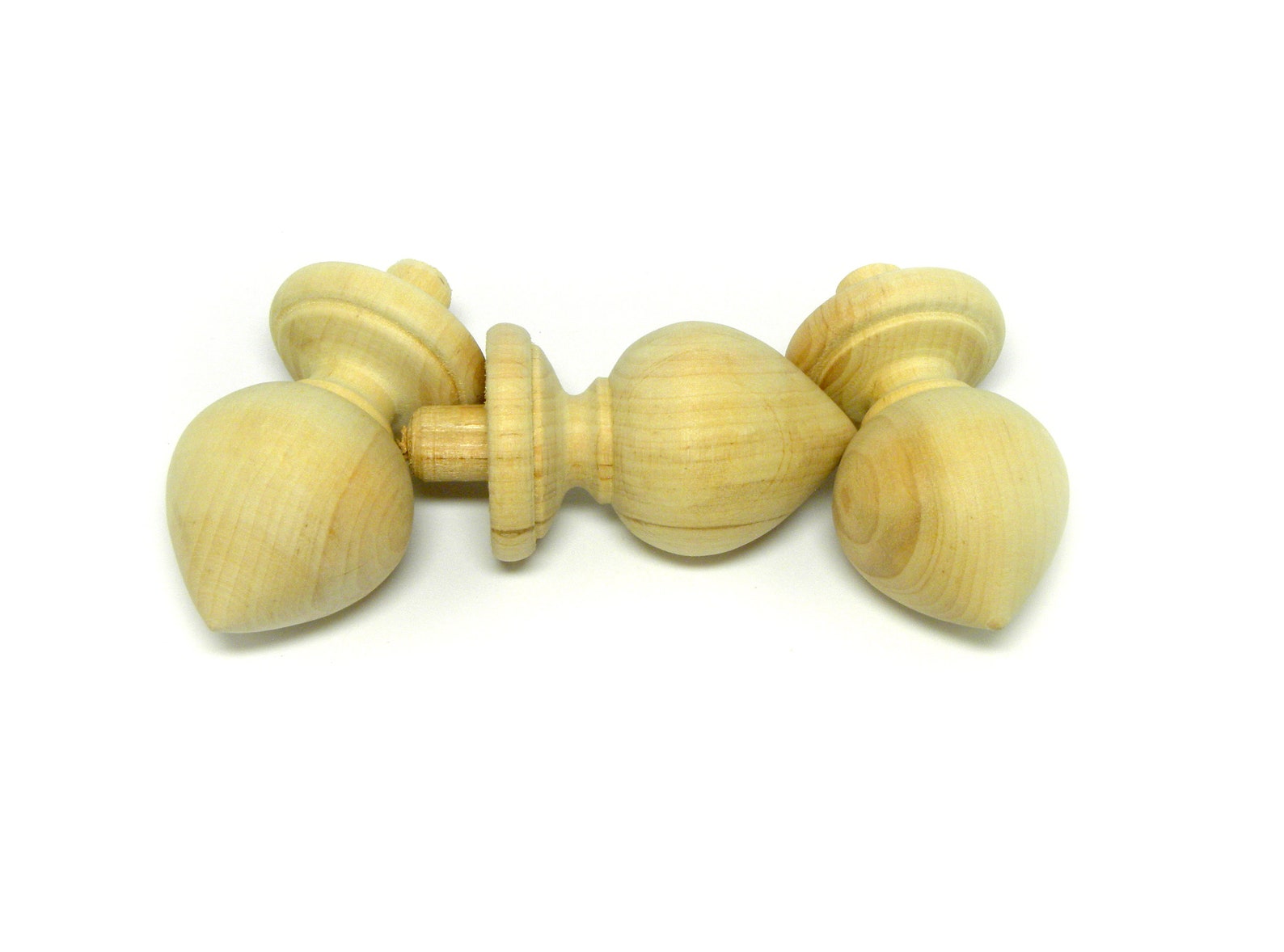Finials 3 Item Wood Finial Post Craft Wooden Furniture Cap Etsy