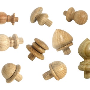 Finials 3 item, Wood Finial Post, Craft Wooden Furniture Cap Newel  Stairs finials, Post, Bed Wood Furniture.
