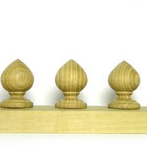 Finials 3 item, Wood Finial Post, Craft Wooden Furniture Cap Newel  Stairs finials, Post, Bed Wood Furniture.