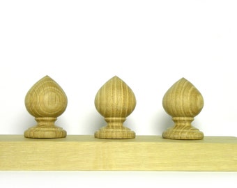 Finials 3 item, Wood Finial Post, Craft Wooden Furniture Cap Newel  Stairs finials, Post, Bed Wood Furniture.