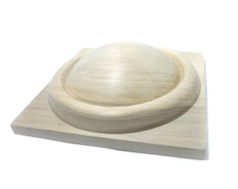 Rustic Salvaged Wood Newel Post Cap 6 Inch - Handcrafted Staircase Finial, Custom Wood Turning, Bespoke Baluster Top