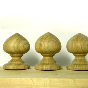 Finials 3 item, Wood Finial Post, Craft Wooden Furniture Cap Newel  Stairs finials, Post, handmade home decor, Bed Wood Furniture.