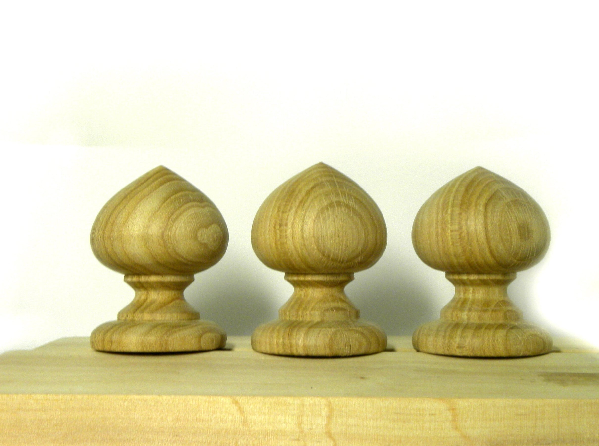 Finials 3 Item, Wood Finial Post, Craft Wooden Furniture Cap Newel Stairs  Finials, Post, Handmade Home Decor, Bed Wood Furniture. 