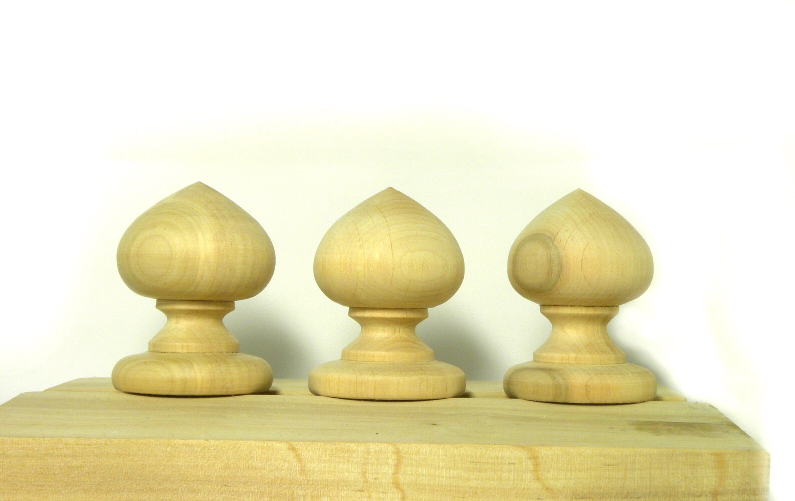 Finials 3 Item Wood Finial Post Craft Wooden Furniture Cap Etsy Australia