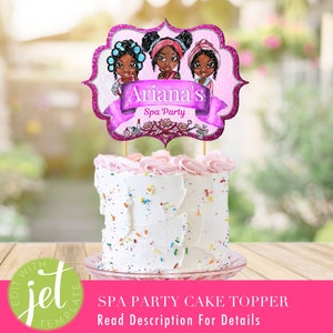 PRINTABLE Girls Spa Party Cake Topper | Spa Birthday Custom Centrepiece | Favors, Décor, Supplies Decorations, Instant Download