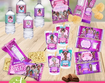 Girls Spa Party Bundle: Printable Wrappers & Labels (Digital Download)