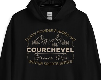Courchevel French Alps Pullover Hoodie, Courchevel Hoodie