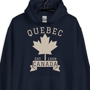 Quebec Canada Pullover Hoodie, Vintage Athletic Maple Leaf Hoodie, Quebec Hoodie, Quebec Jumper, Quebec Souvenir