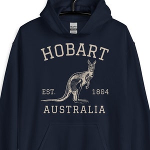 Hobart Tasmania Australia Pullover Hoodie, Vintage Athletic Australian Kangaroo Hoodie, Hobart Hoodie, Hobart Jumper, Gift from Down Under