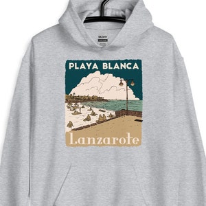 Playa Blanca Lanzarote Canary Islands Pullover Hoodie, Lanzarote Sweatshirt, Canary Islands Souvenir, Playa Blanca Gift, Lanzarote Jumper
