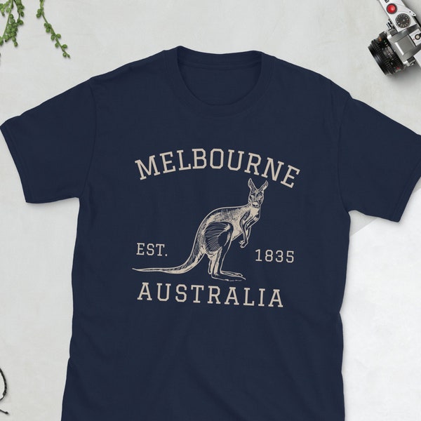 Melbourne Australia T-Shirt, Australian Kangaroo Shirt, Vintage Athletic Aussie Tshirt, Melbourne Souvenir, Melbourne Gift, Down Under