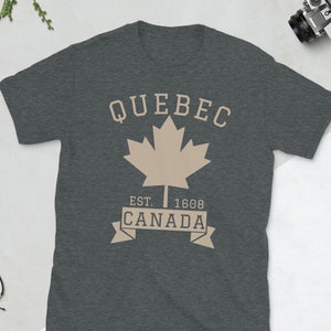 Quebec Canada T-Shirt, Maple Leaf Shirt, Quebec Tshirt, Vintage Athletic Canadian Tee, Quebec Souvenir, Quebec Gift