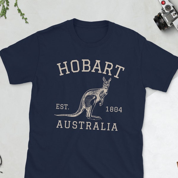 Hobart Tasmania Australia T-Shirt, Vintage Athletic Australian Kangaroo Shirt, Hobart Souvenir, Hobart Gift, Down Under Aussie T Shirt