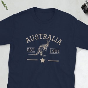 Australia Shirt, Kangaroo T-shirt, Down Under Vintage Athletic Style Tee, Aussie Tshirt, Australian Gift, Australia Souvenir, Kangaroo Lover