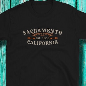 Sacramento T-shirt, California Shirt, Wild West Retro Vintage Tshirt, American Western Tee, Sacramento Souvenir, California Gift, Outlaw Tee