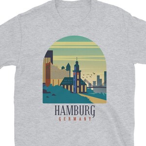 Hamburg Germany T-Shirt, Hamburg Souvenir, Hamburg Tee, Hamburg Skyline Shirt, Hamburg Gift, German Souvenir, Germany Gift, Hamburg Travel