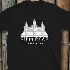 Siem Reap T-shirt, Angkor Wat Shirt, Cambodia Tshirt, Kampuchea Tee, Gift from Siem Reap, Angkor Wat Souvenir, Cambodian Khmer T Shirt