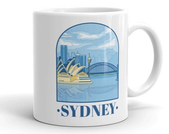 Sydney Australia Coffee Mug, Sydney Skyline Mug, Australia Tea Cup, Sydney Souvenir, Sydney Travel Gift Australian Aussie Souvenir