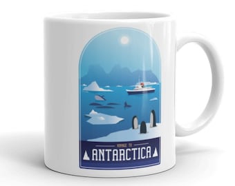 Welcome To Antarctica Coffee Mug, South Pole Mug, Antarctica Coffee Cup, Antarctica Mug, Antarctica Souvenir, Antarctica Gift Antarctica Cup
