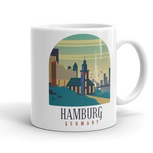 Hamburg Germany Coffee Mug, Hamburg Skyline Mug, Hamburg Coffee Cup, Hamburg Souvenir, Hamburg Gift, Hamburg Mug, Germany Gift