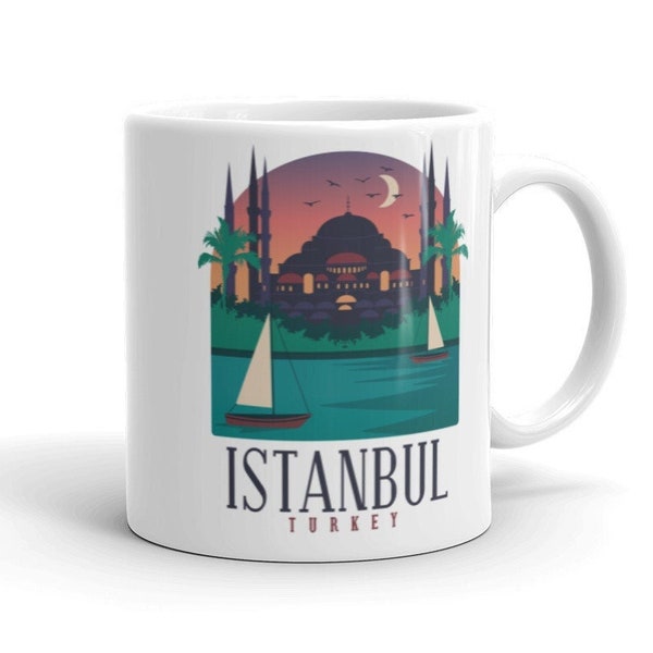 Istanbul Turkey Coffee Mug, Istanbul Skyline Mug, Istanbul Tea Cup, Istanbul Souvenir, Istanbul Gift, Istanbul Mug, Istanbul Turkey Mug