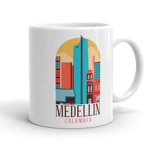 Medellin Colombia Coffee Mug, Medellin Skyline Mug, Medellin Mug, Medellin Tea Cup, Medellin Souvenir, Medellin Gift, Medellin Colombia Mug