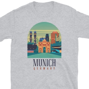 Munich Germany T-Shirt, Munich Souvenir, Munchen T Shirt, Munich Skyline Shirt, Munich Gift, German Souvenir, Germany Gift Munich Travel Tee