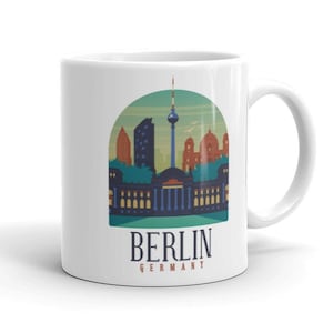 Berlin Germany Coffee Mug, Berlin Skyline Mug, Berlin Tea Cup, Berlin Souvenir, Berlin Gift, Berlin Mug, Berlin Germany Mug, German Souvenir