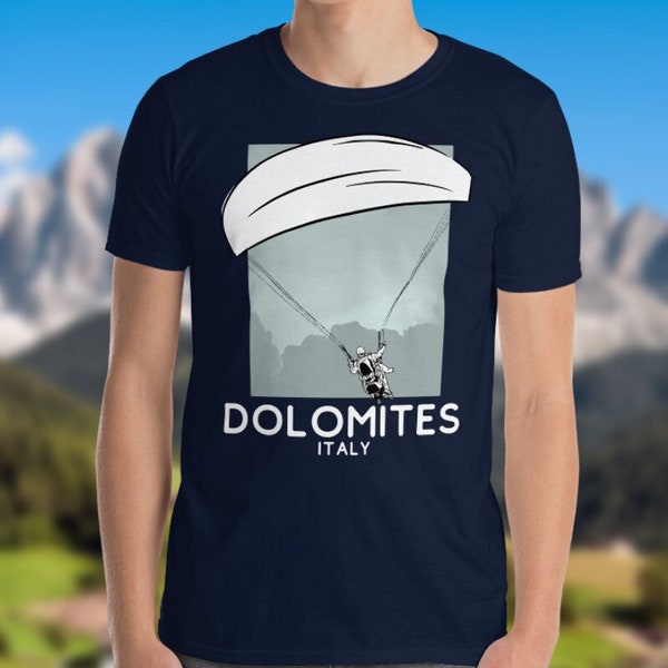 Dolomiten Italien Paragliding Shirt, Dolomiten Souvenir, Paraglider T-Shirt, Dolomiten Paragliding T Shirt, Dolomiten Geschenk, Skydiving Shirt