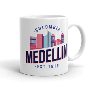 Medellin Colombia Coffee Mug, Medellin Tea Cup, Medellin Souvenir, Medellin Gift, Medellin Skyline Mug, Colombia Mug, Colombia Souvenir