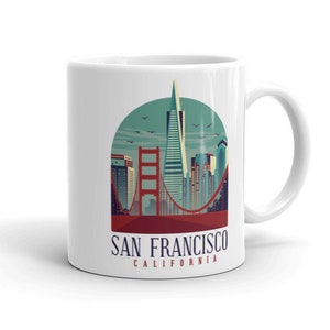San Francisco Coffee Mug, San Francisco Skyline Mug, San Francisco Tea Cup, San Francisco Souvenir, San Francisco Gift, San Francisco Mug