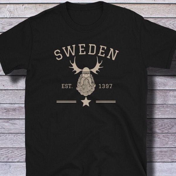 Sweden T-shirt, Viking Shirt, Vintage Athletic Swedish Tee, Scandinavian Tshirt, Sweden Souvenir, Swede Nordic Norse Northmen