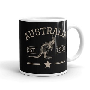Australia Coffee Mug, Kangaroo Mug, Australia Mug, Australia Souvenir, Gift from Down Under, Vintage Aussie Tea Cup, Kangaroo Lover Mug