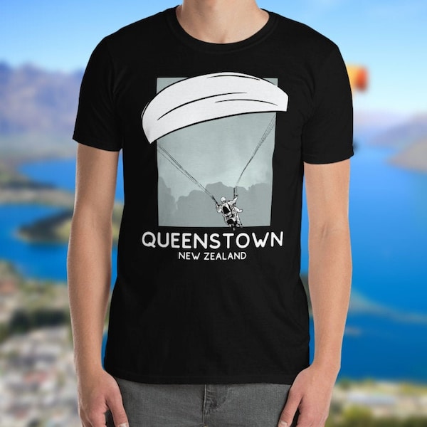 Queenstown Shirt, Aotearoa Neuseeland NZ Paragliding Tee Souvenir, Paraglider T-Shirt, Paragliding Queenstown Geschenk, Paraglider Pilot Tshirt
